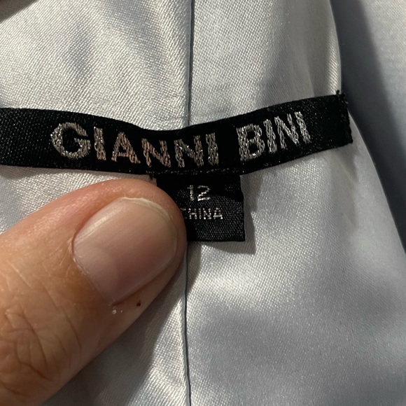 Gianni Bini blue & ivory Alice mini lace V neck eyelet dress size 12 NWT $179 - Picture 7 of 8